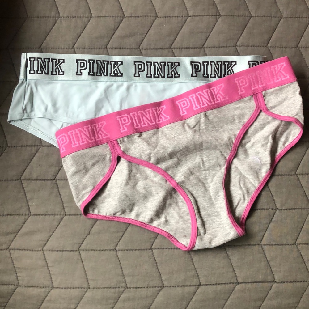 Two pair pink hipster panties